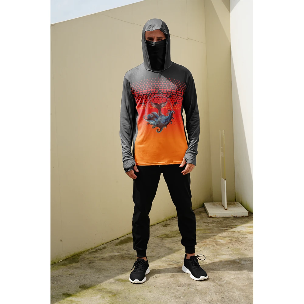 Summer Clothing Tops - Kaos Pancing Pria Pelindung Matahari Hoodie