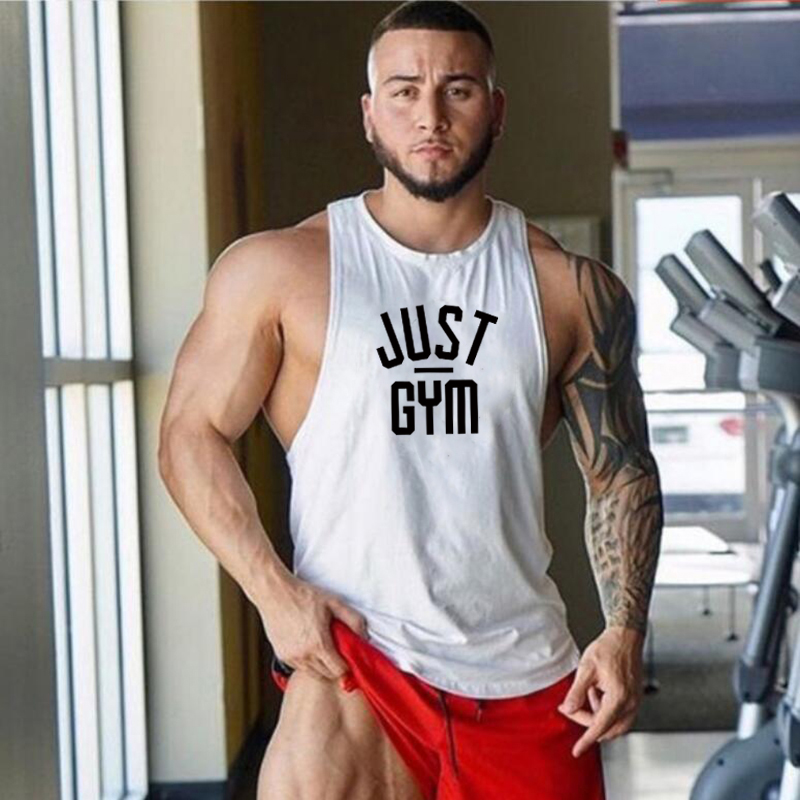 Summer Clothing Logo - JUST GYM Logo Pakaian Gym Pria