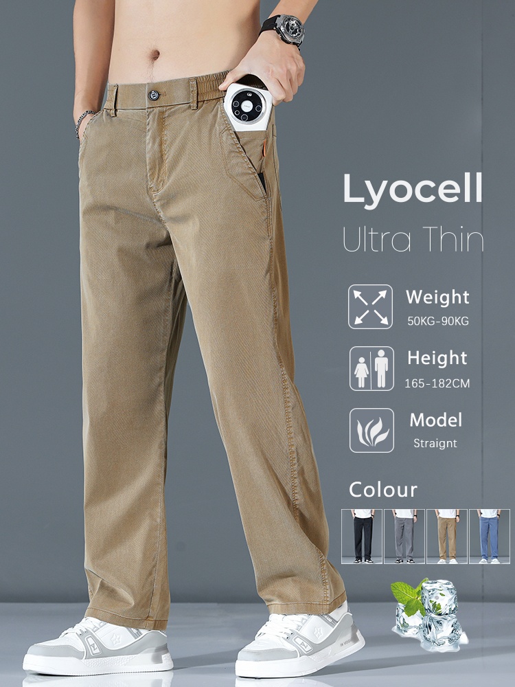 Summer Clothing Brands Men - Celana Kasual Longgar Fashion Lyocell Ultra-tipis