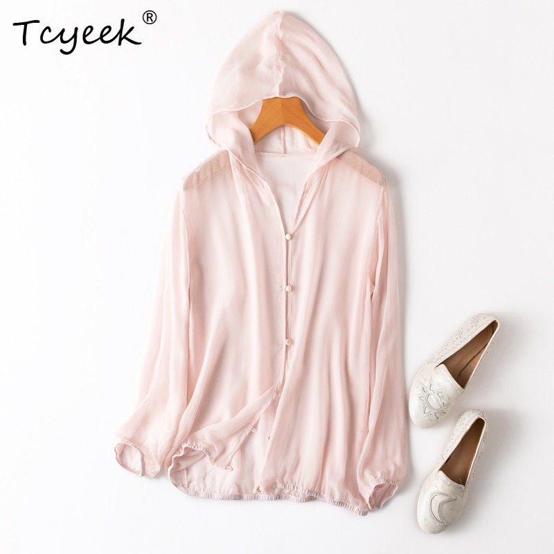 Summer Clothing For Women - Tcyeek Atasan Wanita Sutra Murbei Asli