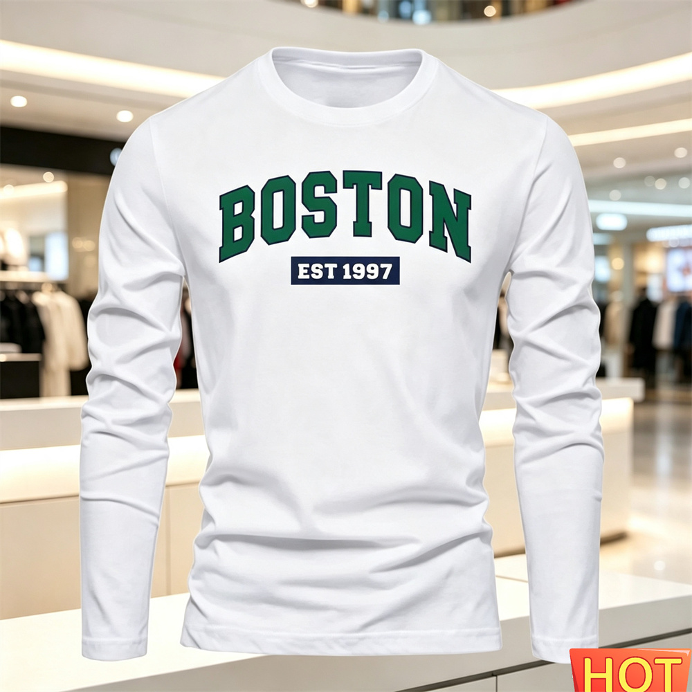 Summer Clothing Tops - Kaos Lengan Panjang Pria Musim Gugur