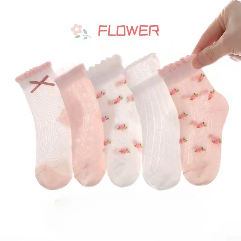 Summer Clothing Baby Girl - Kaus Kaki Anak Perempuan Pola Bunga