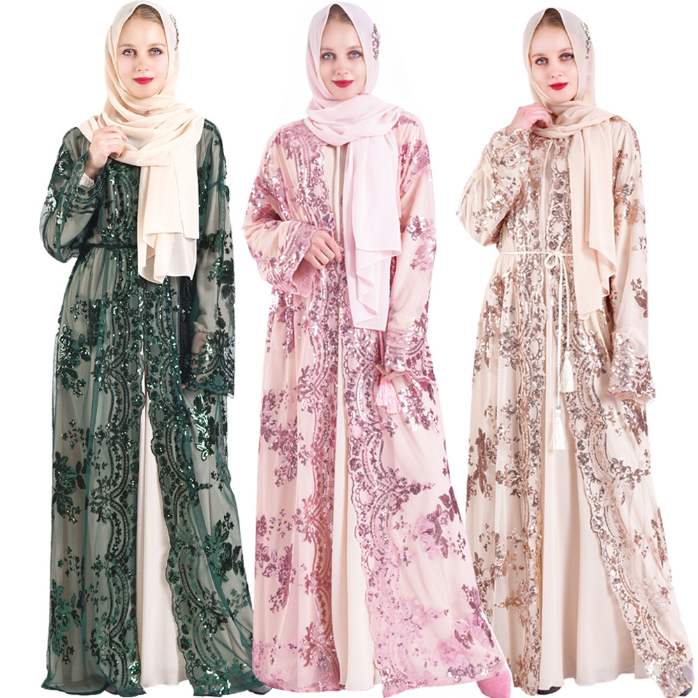 Summer Clothing Pakistan - Baru Pakaian Poliester Muslim Abaya Wanita