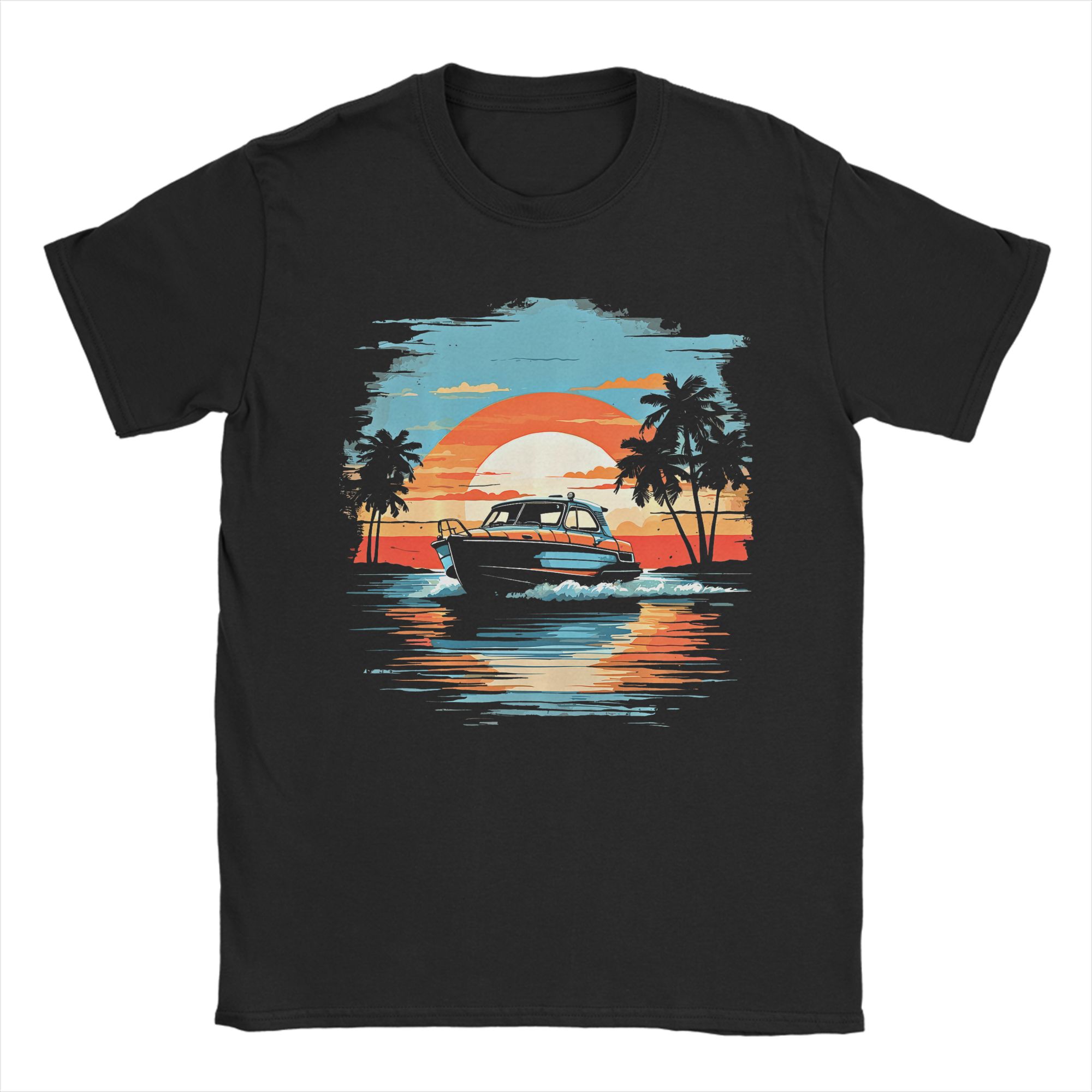 Summer Clothing Ideas - Kaos Pria Motor Boat Yacht Cruise