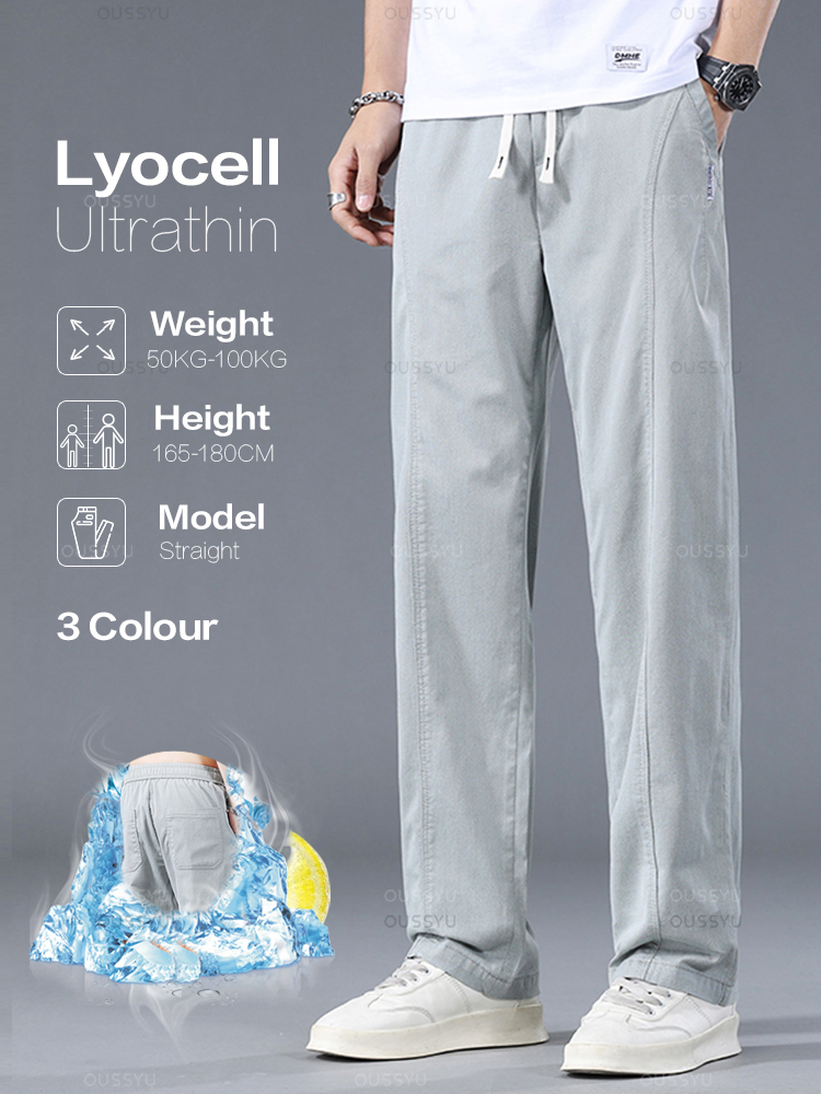 Summer Clothing Brands Men - OUSSYU celana panjang kasual pria, celana
