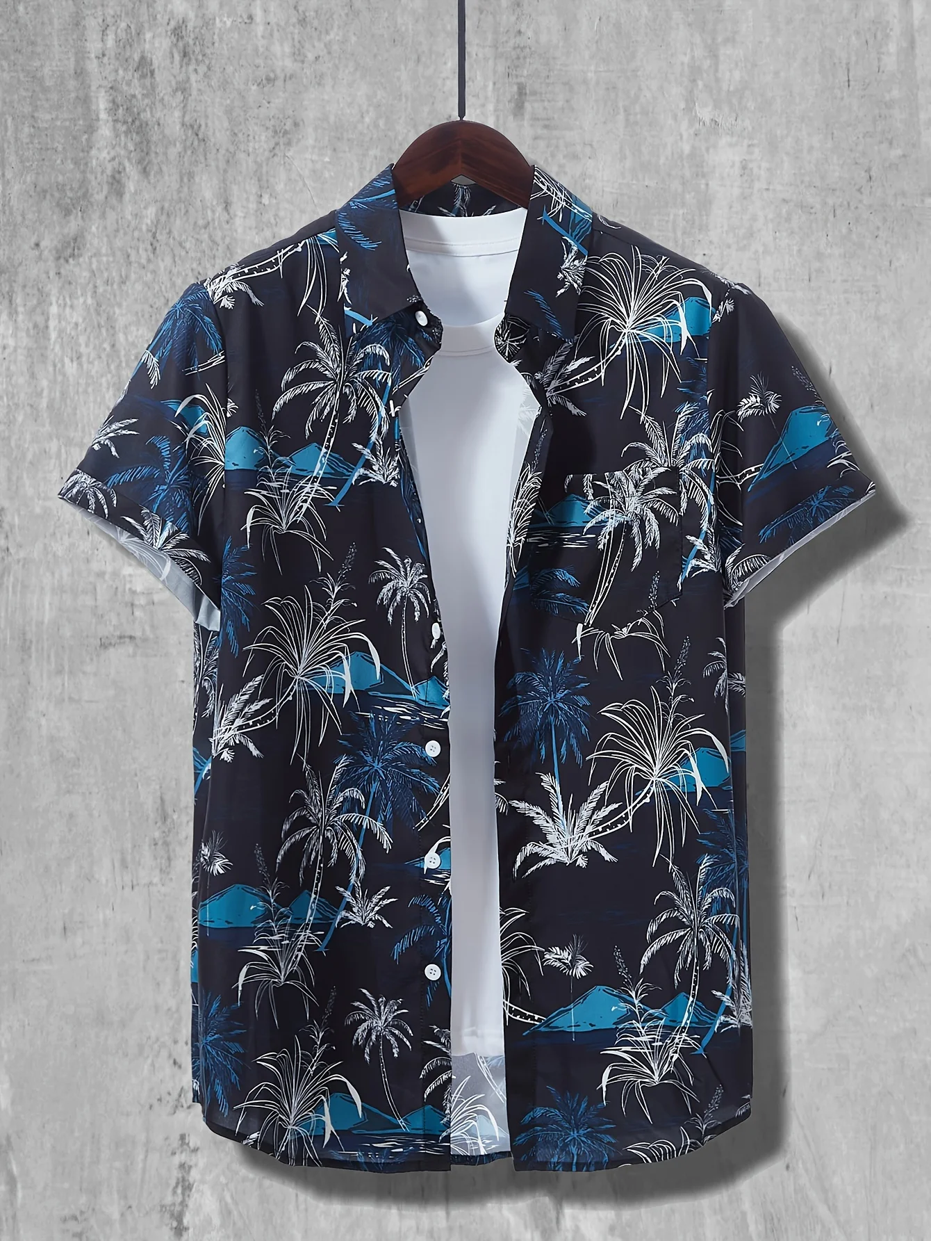 Summer Clothing Resort - Kemeja Hawaii Motif Kelapa, Kemeja Lengan