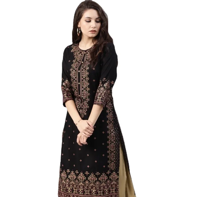 Summer Clothing Pakistan - Gaun India Kurtas untuk wanita musim
