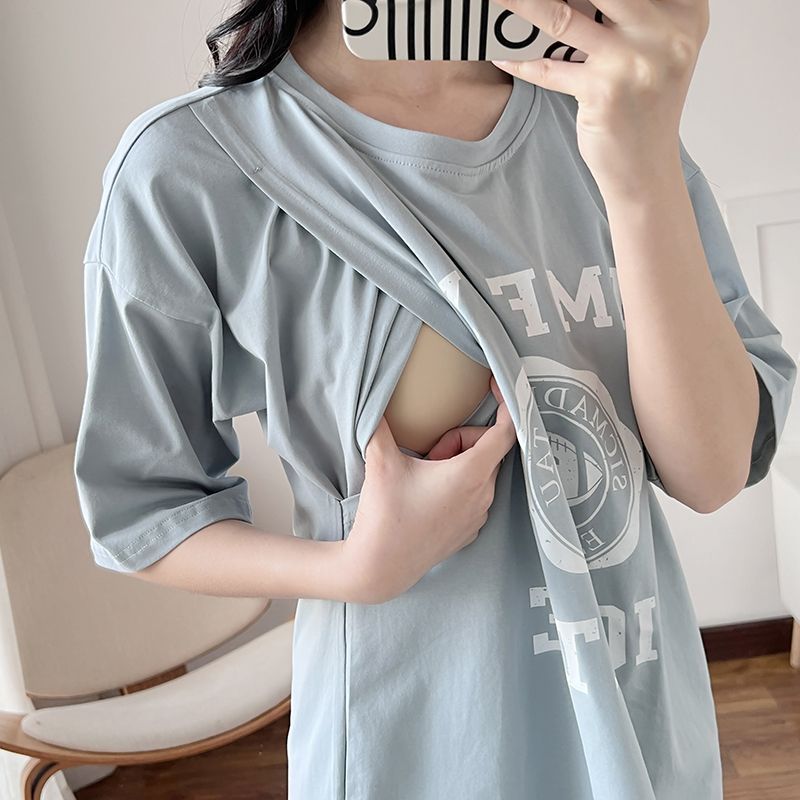 Gaun Menyusui Ibu Hamil Kaus P - Summer Clothing For Women ulasan dan harga