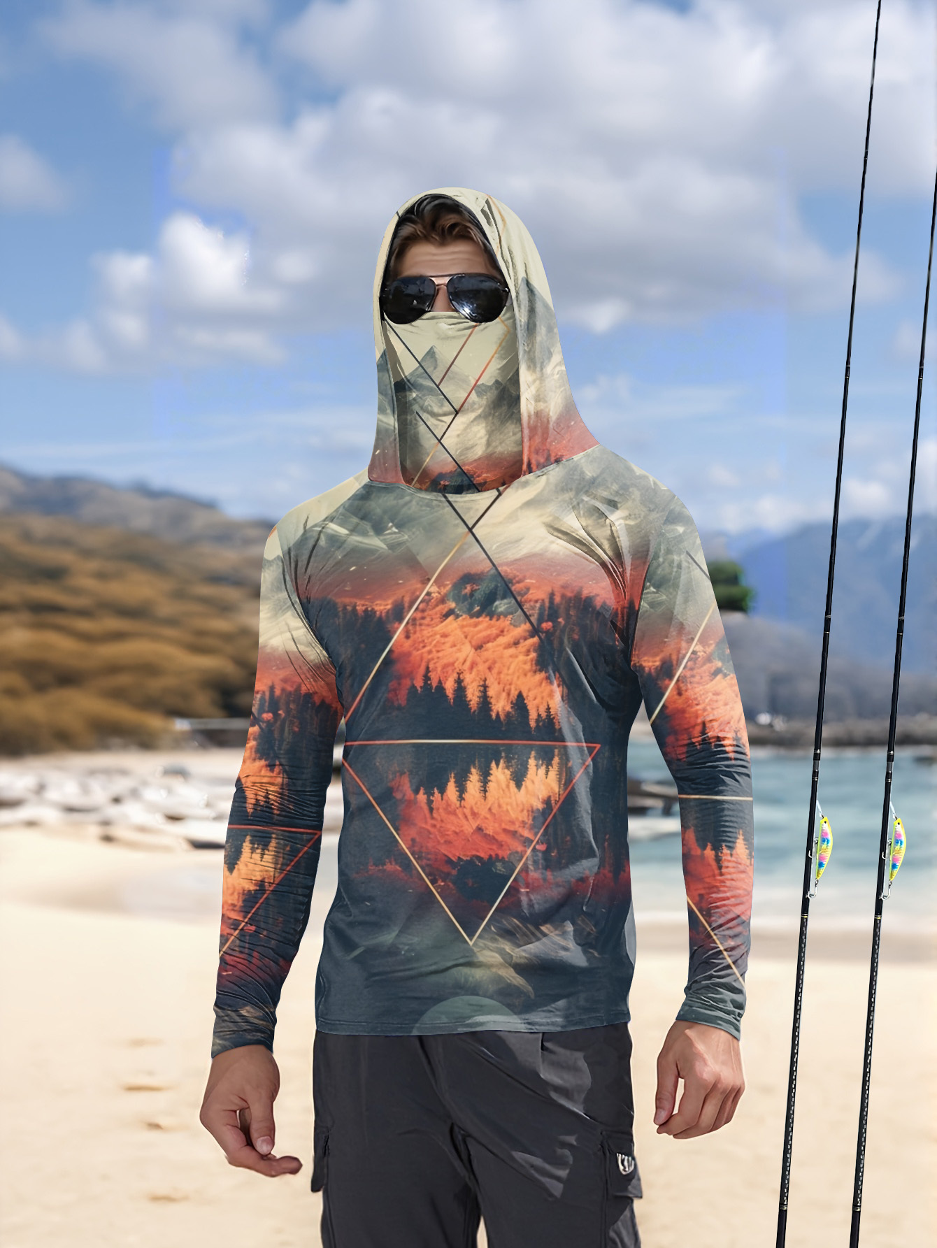 Hoodie Pancing Pria untuk Akti - Summer Clothing Tops ulasan dan harga