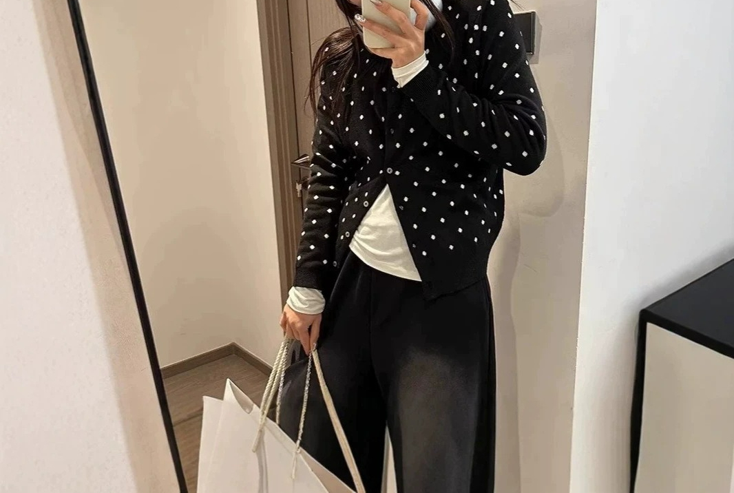 Kardigan Rajut Polkadot Abu-ab - Crew Clothing Summer Jacket ulasan dan harga