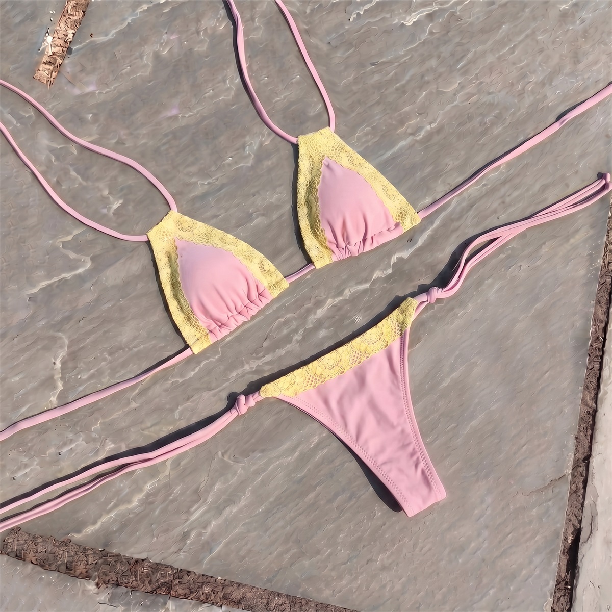 Bikini Seksi 3Pcs, Bandeau Biq - Swim Cover Up Mesh ulasan dan harga