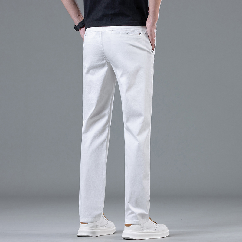 Celana putih lurus ringan untu - Summer Clothing Brands Men ulasan dan harga