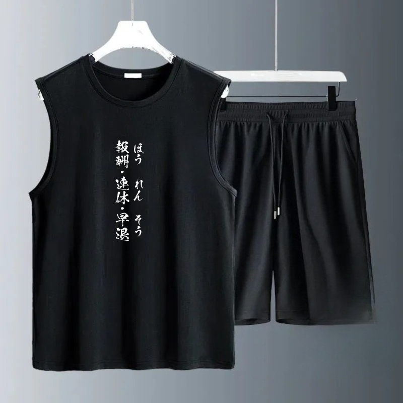 Set Tank Top Pria Musim Panas  - Summer Clothing Tops ulasan dan harga
