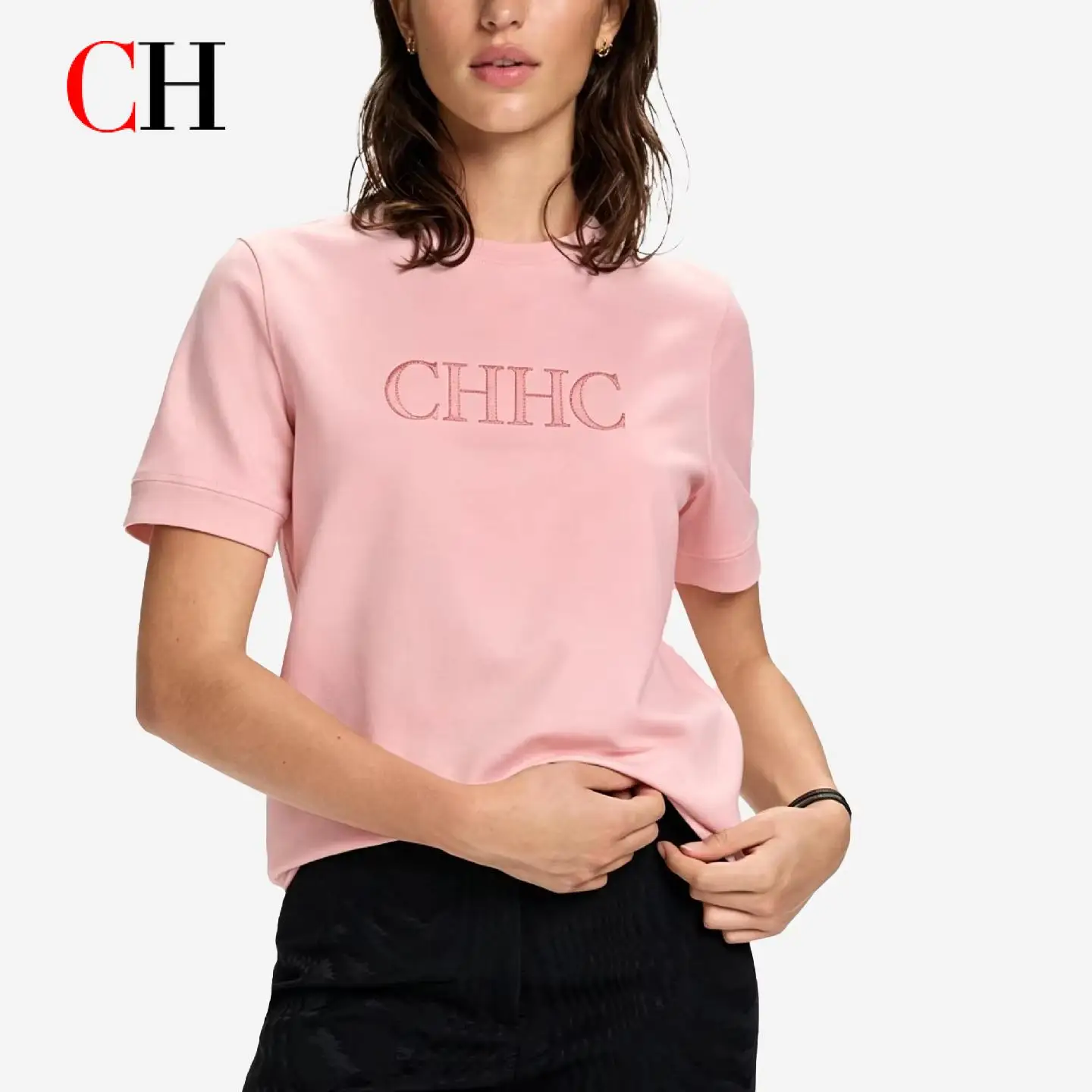 Pakaian Wanita CH Kaos dasar k - Summer Clothing Logo ulasan dan harga