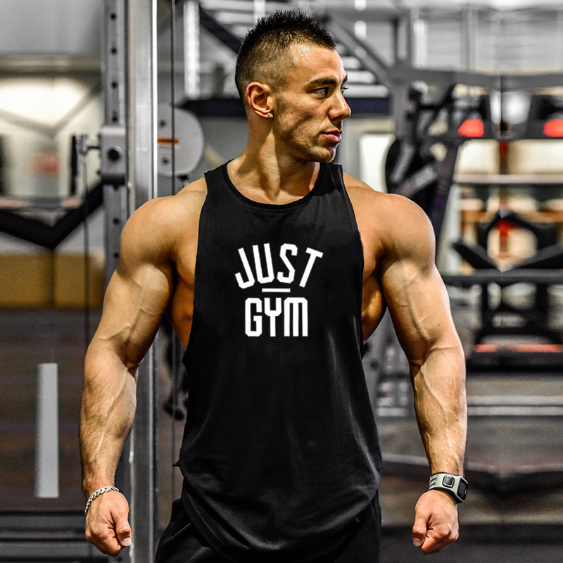 JUST GYM Logo Pakaian Gym Pria - Summer Clothing Logo ulasan dan harga