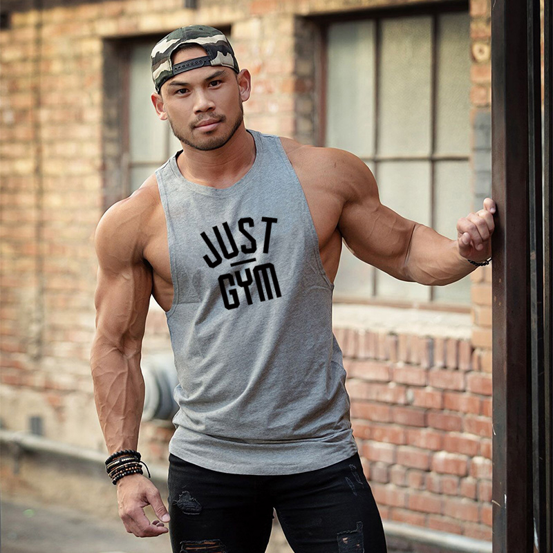 JUST GYM Logo Pakaian Gym Pria - Summer Clothing Logo ulasan dan harga