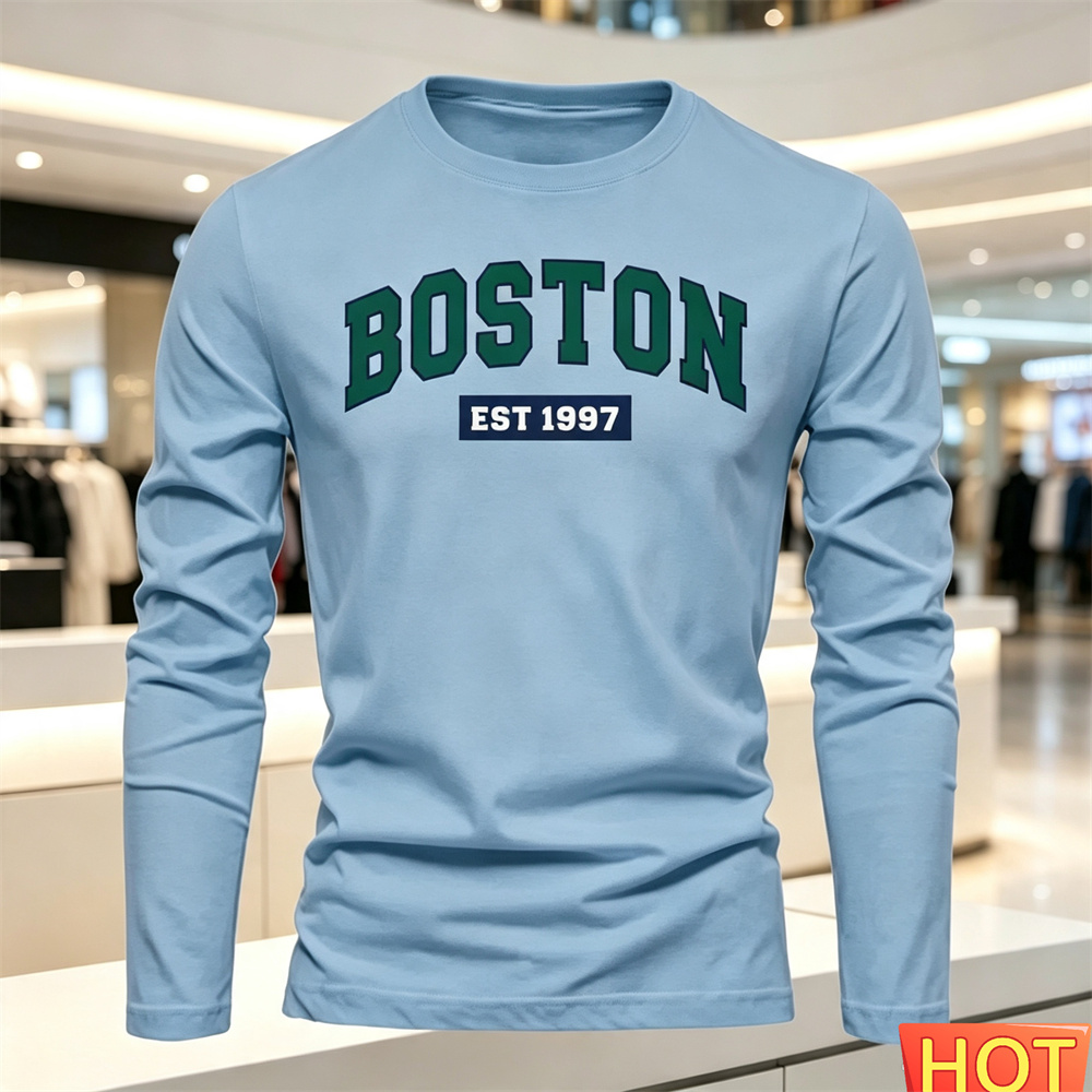 Kaos Lengan Panjang Pria Musim - Summer Clothing Tops ulasan dan harga