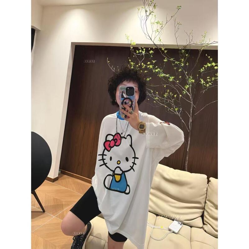 Kaus Gambar Kartun Lucu Gaya B - Summer Clothing For Women ulasan dan harga