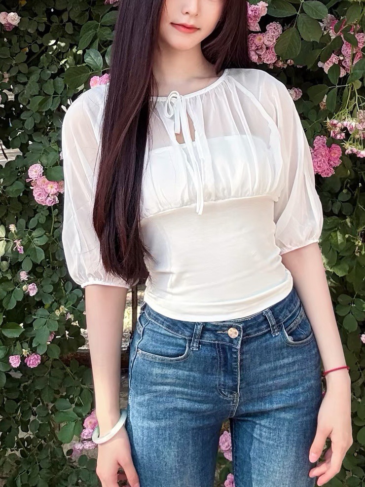 Atasan Berpanel Sutra Mulberry - Summer Clothing Tops ulasan dan harga
