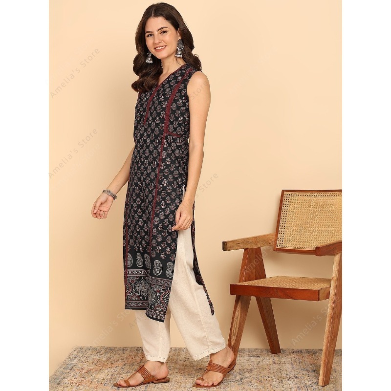 Atasan tunik kurta katun hitam - Summer Clothing Pakistan ulasan dan harga