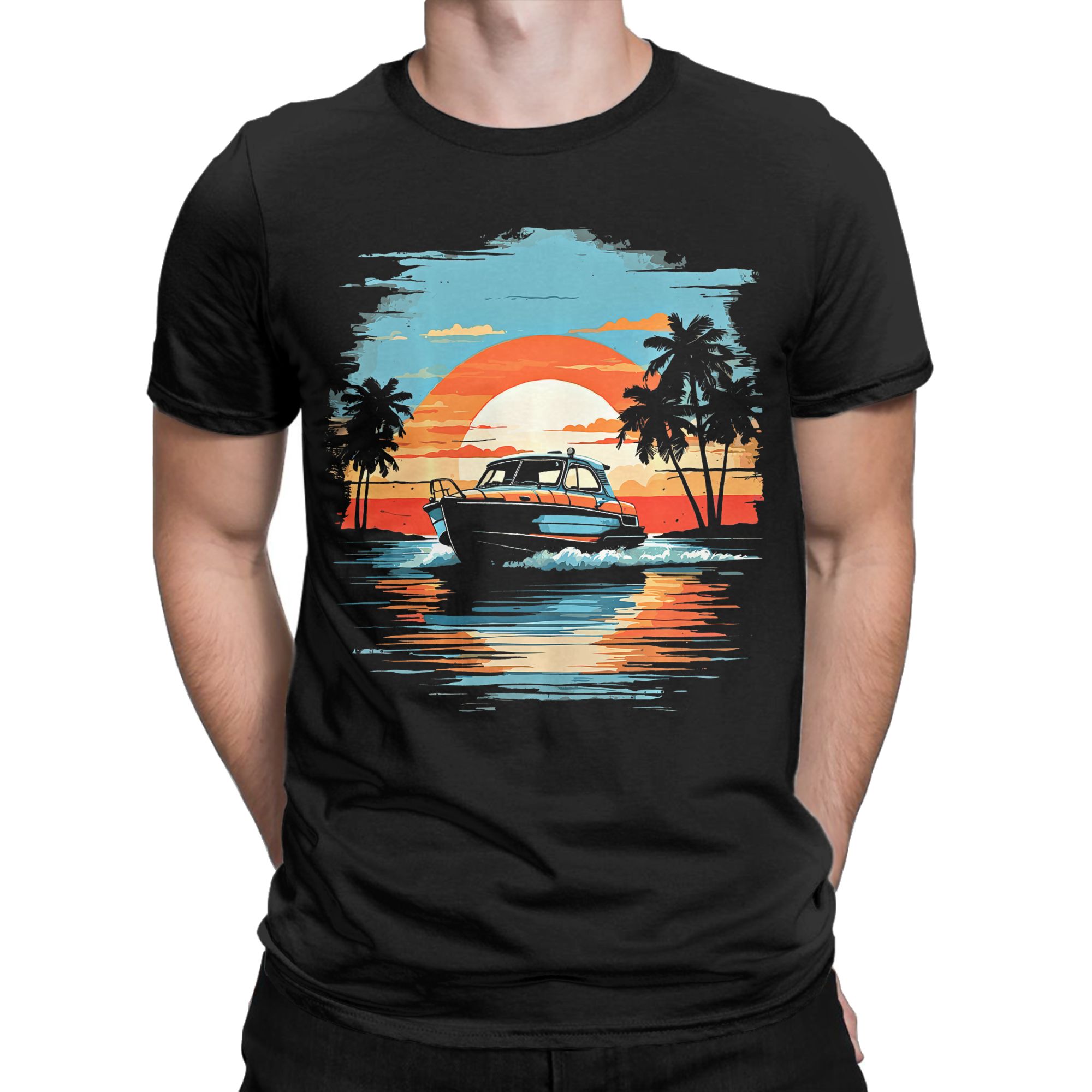Kaos Pria Motor Boat Yacht Cru - Summer Clothing Ideas ulasan dan harga