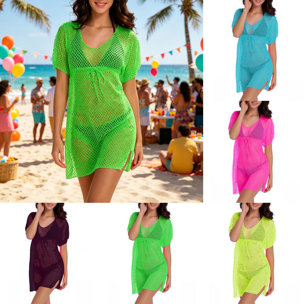 Penutup Bikini dengan Tali Ser - Swim Cover Up Mesh ulasan dan harga