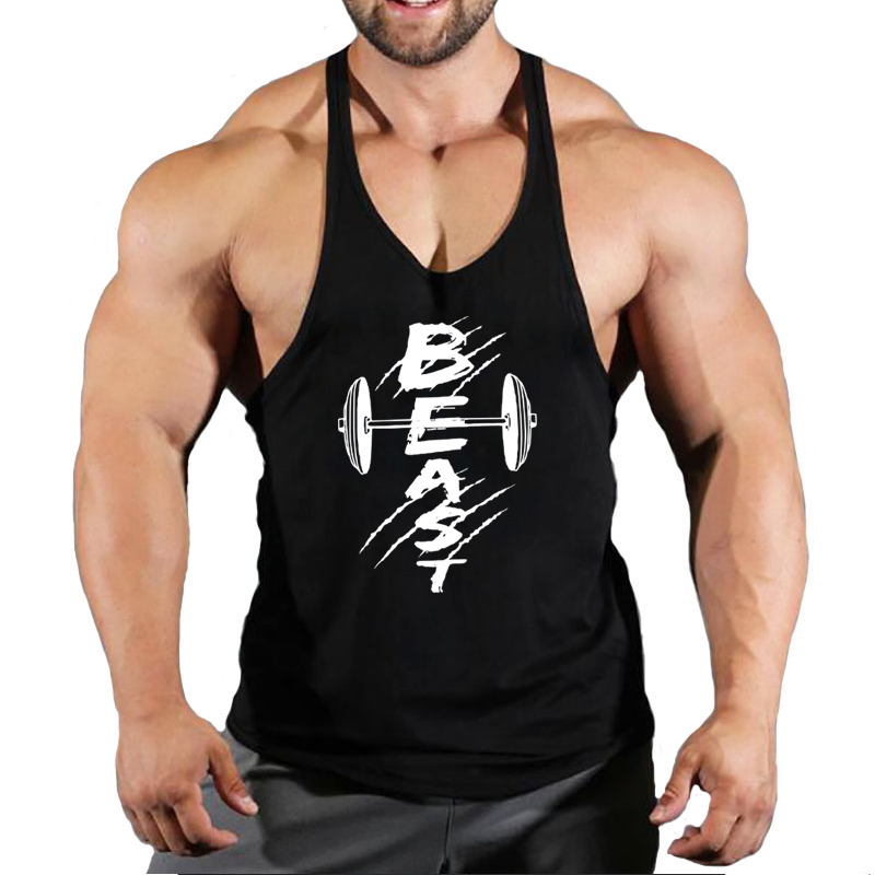 Tank Top kebugaran bermerek mu - Summer Clothing Brands Men ulasan dan harga
