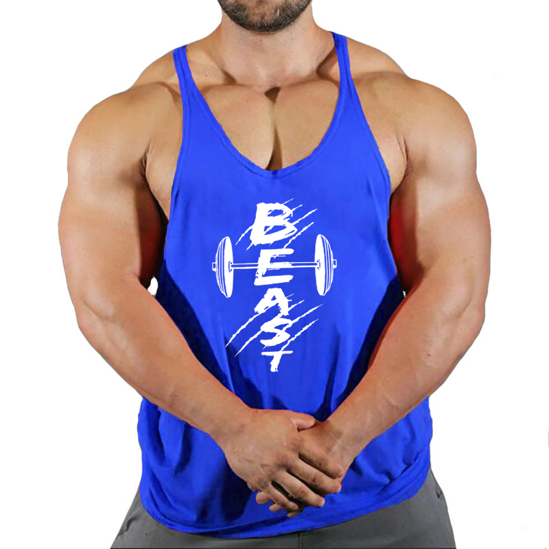 Tank Top kebugaran bermerek mu - Summer Clothing Brands Men ulasan dan harga
