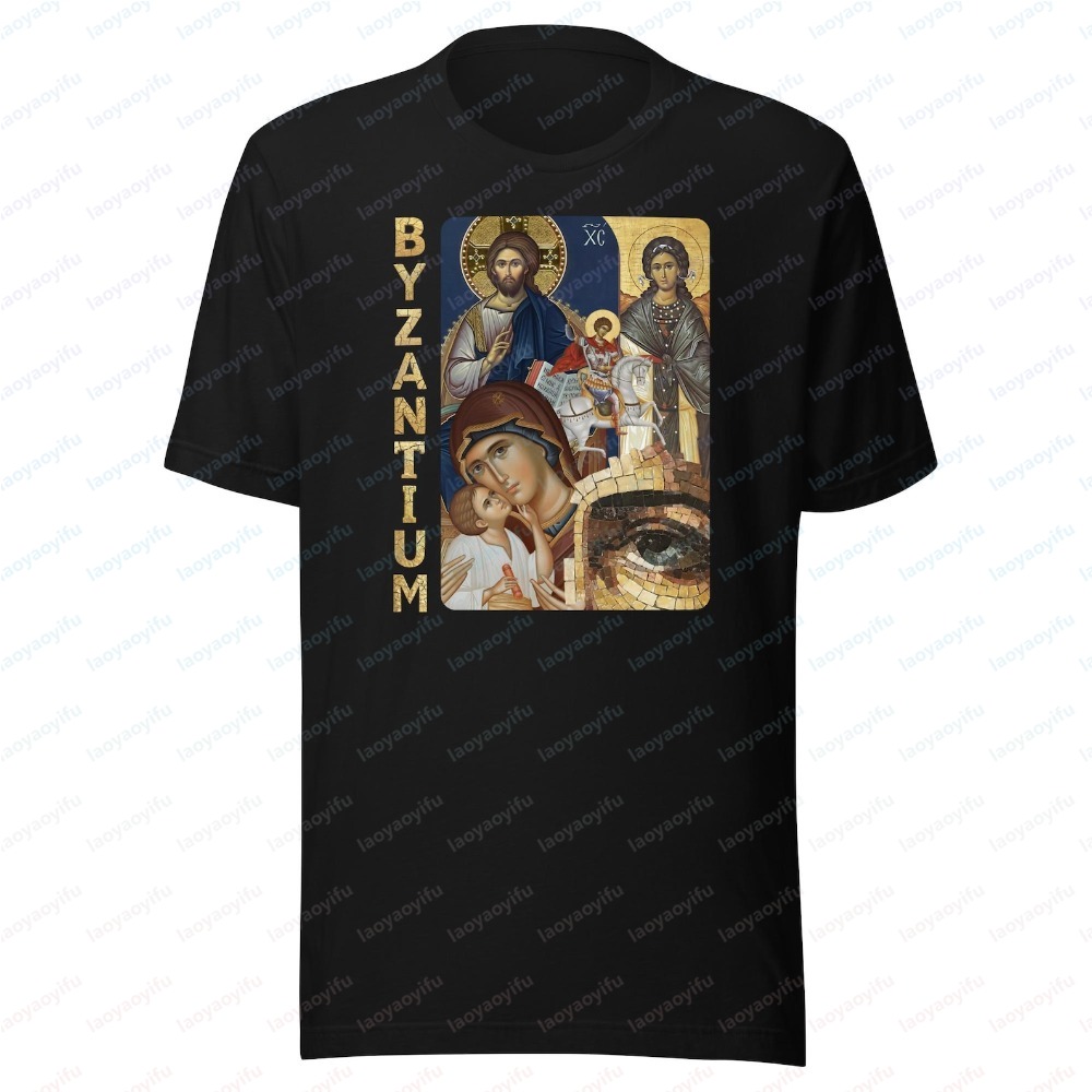 Kaos Cetak Uniseks Ikon Byzant - Summer Clothing Ideas ulasan dan harga