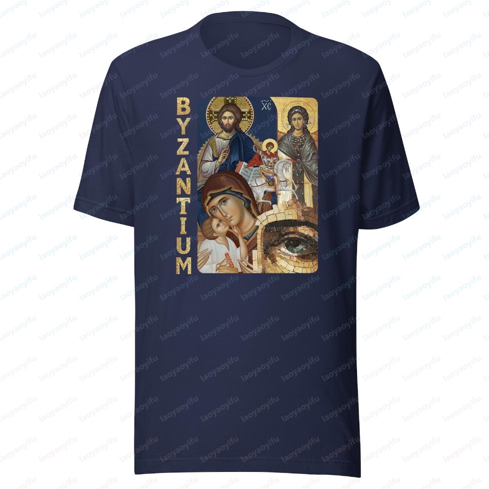 Kaos Cetak Uniseks Ikon Byzant - Summer Clothing Ideas ulasan dan harga