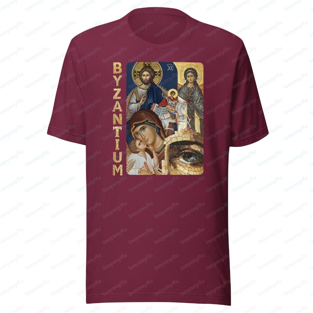 Kaos Cetak Uniseks Ikon Byzant - Summer Clothing Ideas ulasan dan harga